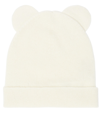 Max Mara Kids Cashmere Ears Beanie In White