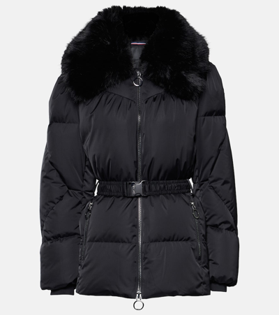 Fusalp Fur-trim Vela Puffer Jacket In Noir