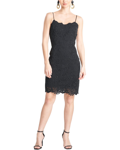 Natori Scroll Guipure Lace Cami Dress In Black