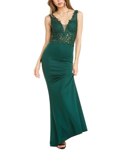 Kalinnu Lace Gown In Green