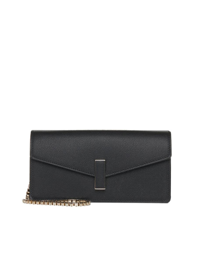 Valextra Iside Envelope Calf Leather Clutch Bag In Black