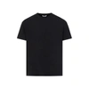 Auralee Crew Neck Cotton T-shirt With Chest Pocket In Black