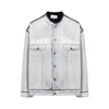 Maison Margiela Four-stitch Frayed Denim Jacket In Blue