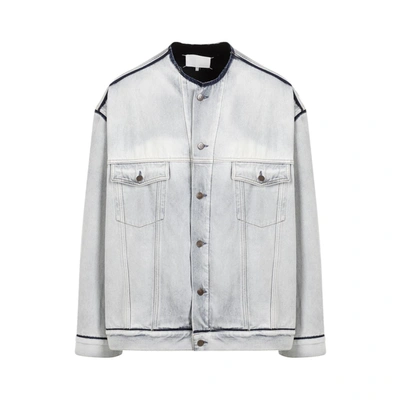 Maison Margiela Denim Jacket With Contrasting Seams In White