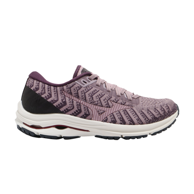 Pre-owned Mizuno Wmns Wave Rider 24 Waveknit 'purple Pink'