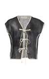 ALL THAT REMAINS ANA TIE-DETAILED SILK VEST TOP