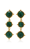 Sylvia Toledano Women's 22k-gold-plated & Malachite Drop Earrings In Green