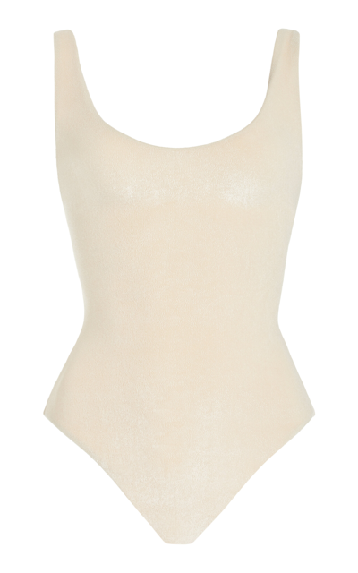 Jade Swim Contour One-piece Swimsuit In Ivory
