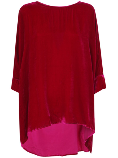 Bianco Levrin Rene Round Neck Shirt In Pink & Purple