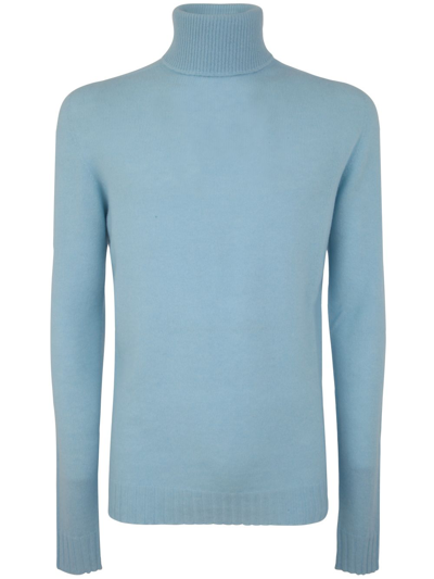 Md75 Cashmere Turtle Neck Sweater In Blue