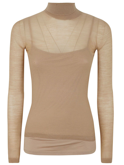 Max Mara Stresa Turtle Neck Sweater Clothing In Beige