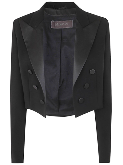 Max Mara Diletta Cropped Tuxedo Jacket Clothing In Black