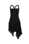 BLUMARINE BLUMARINE STUD EMBELLISHED ASYMMETRIC DRESS