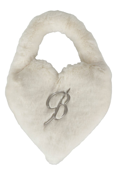 Blumarine Logo Plaque Heart In White