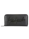 DISCORD YOHJI YAMAMOTO DISCORD YOHJI YAMAMOTO LOGO EMBROIDERED ZIPPED WALLET