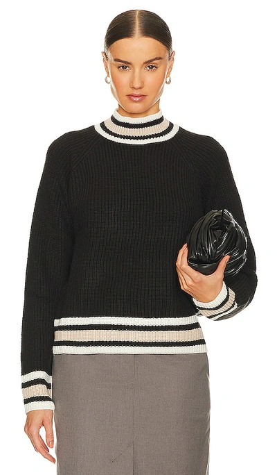 Sanctuary Sporty Striped Sweater In Black Multi