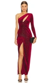 Michael Costello X Revolve Tallulah Gown In Burgundy