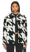 Allsaints Rosey Mono Jacket In Black,white