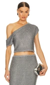 Sovere / Gleam Top In Metallic Silver