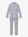 Polo Ralph Lauren Mens Holiday Bear Bear-print Striped Cotton Pyjama Set