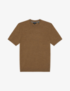 Ted Baker Mens Dk-tan Senti Short-sleeve Regular-fit Knitted T-shirt