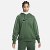 Nike Women's  Sportswear Oversized Fleece Pullover Hoodie In Green