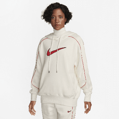 Nike W Sportswear Women's Hoodie Swoosh Oversize Hoodie Sail/sail/university Red