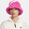 Nike Unisex Apex Faux Fur Swoosh Bucket In Pink