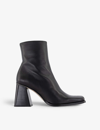 ALOHAS SOUTH BLOCK-HEEL LEATHER ANKLE BOOTS