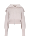 Sa Su Phi Jen Brushed-effect Zip-up Cardigan In Pink