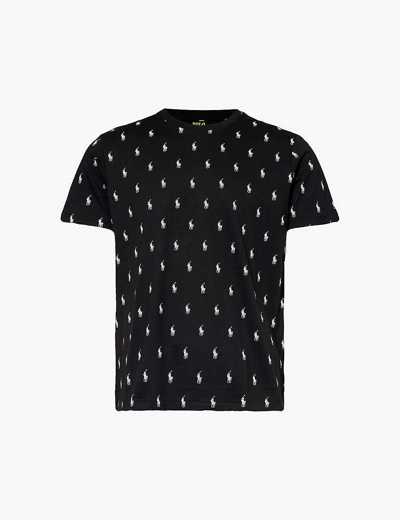 Polo Ralph Lauren Mens Black Logo-print Crewneck Cotton-jersey T-shirt