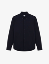 Reiss Mens Navy Greenwich Button-down Cotton Oxford Shirt In Navy