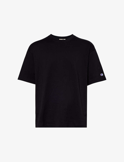 Champion Brand-appliqué Regular-fit Cotton-jersey T-shirt In Nbk