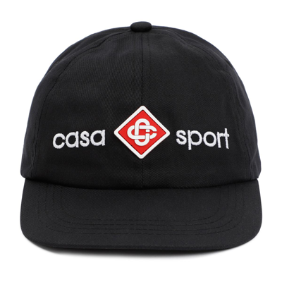 Casablanca Casa Sport Logo Embroidered Cap In Black