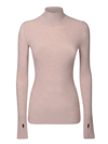 Fendi Woman Turtleneck Sand Size 6 Viscose, Polyester, Polyamide, Polyurethane In Beige