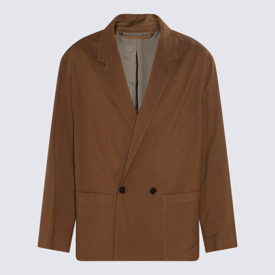 Lemaire Brown Double-breasted Blazer