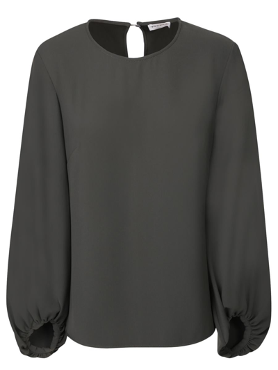 P.a.r.o.s.h Crew-neck Long-sleeve Blouse In Green