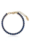 Ettika Giselle Sparkle Bracelet In Sapphire