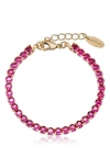 Ettika Giselle Sparkle Bracelet In Ruby
