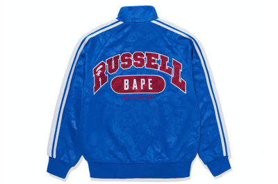 Pre-owned Bape X Russell Track Jacket Blue
