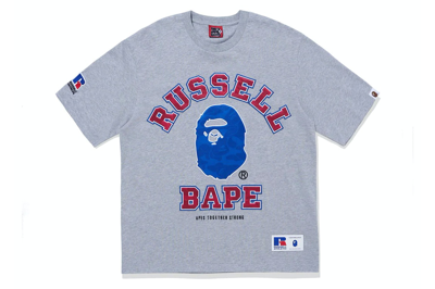 Pre-owned Bape X Russell Tee Gray