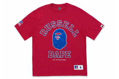 Pre-owned Bape X Russell Tee Red
