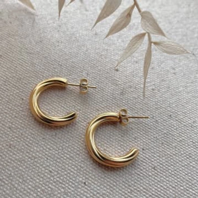 Little Nell Earrings 18k Gold Plated Twist Hoop