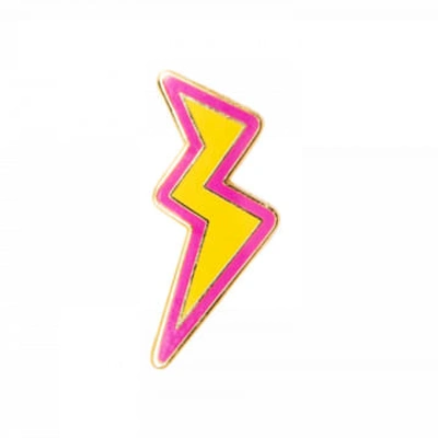 Acorn & Will Lightening Bolt Enamel Pin In Multi