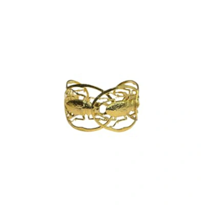 Made By Moi Selection Maddie Scarab Cuff In Gold