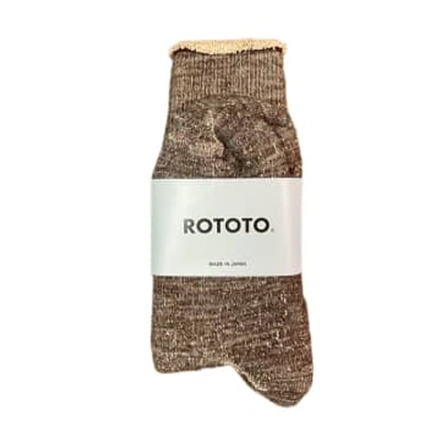 Rototo Double Face Socks Dark Brown
