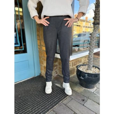 Robell Bella Trousers In Charcoal Grey