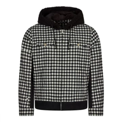 Undercover Check Blouson In Black