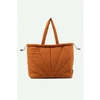 THE STICKY SIS CLUB LA PROMENADE CROISSANT BROWN PADDED TOTE BAG