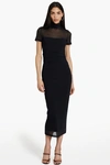 Amanda Uprichard Dominique Dress In Mesh In Black